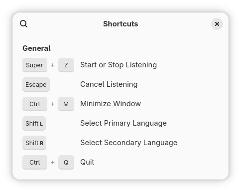 Keyboard shortcuts